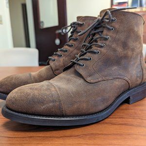 Taft Dragon - Men's Boots - Rust Colored Roughout Suede Cap Toe - Sz. 10.